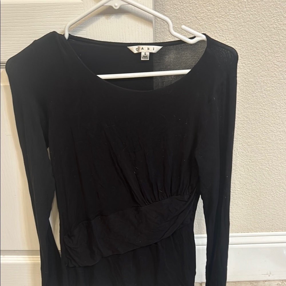 CAbi Black Long Sleeve Blouse